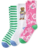 Polo Ralph Lauren Men's 3-Pk. Beach Bear Crew Socks