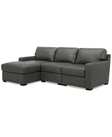 Radley 3-Pc. Leather Modular Chaise Sectional, Created for Macy's