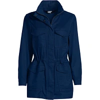 Lands' End Women's Cotton Hooded Jacket with Cargo Pockets