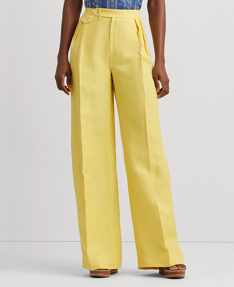 Lauren Ralph Women's High-Rise Wide-Leg Pants