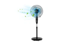 Slickblue 16 Inches Adjustable Height Fan with Quiet Oscillating Stand for Home and Office