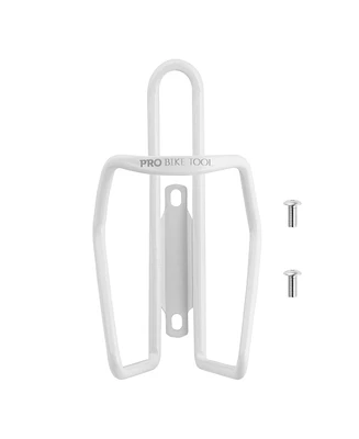 Pro Bike Tool Bicycle Water Bottle Cage, Universal Fit for Road and Mountain Bikes - White