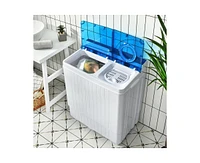 Slickblue 26 Pound Portable Semi-automatic Washing Machine with Built-in Drain Pump