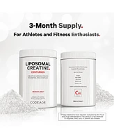 Codeage Liposomal Creatine Powder Supplement - 3-Month Supply - 5000mg Creatine Monohydrate Pre Workout & Post Workouts