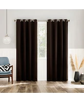 Brandon Magnetic Closure Room Darkening Grommet Curtain Panel Pair