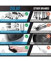 Zulay Kitchen Nylon Kitchen Utensils & Stainless Steel Cooking Utensils - 23 Piece