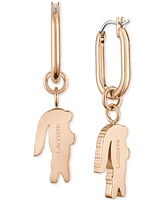 Lacoste Multicolor Crystal Crocodile Drop Earrings