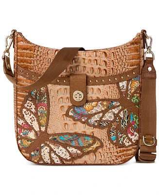 Brahmin Leia HoneyBrown Gala Crossbody