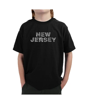 La Pop Art Boys Word T-shirt - New Jersey Neighborhoods
