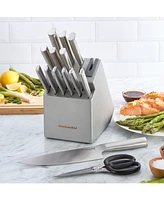 KitchenAid Gourmet 15-Pc, Japanese Steel Knife & Sharpener Block Set