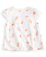 First Impressions Baby Girls Mini-Apple-Print Short-Sleeve Ruffled Top, Created for Macy's