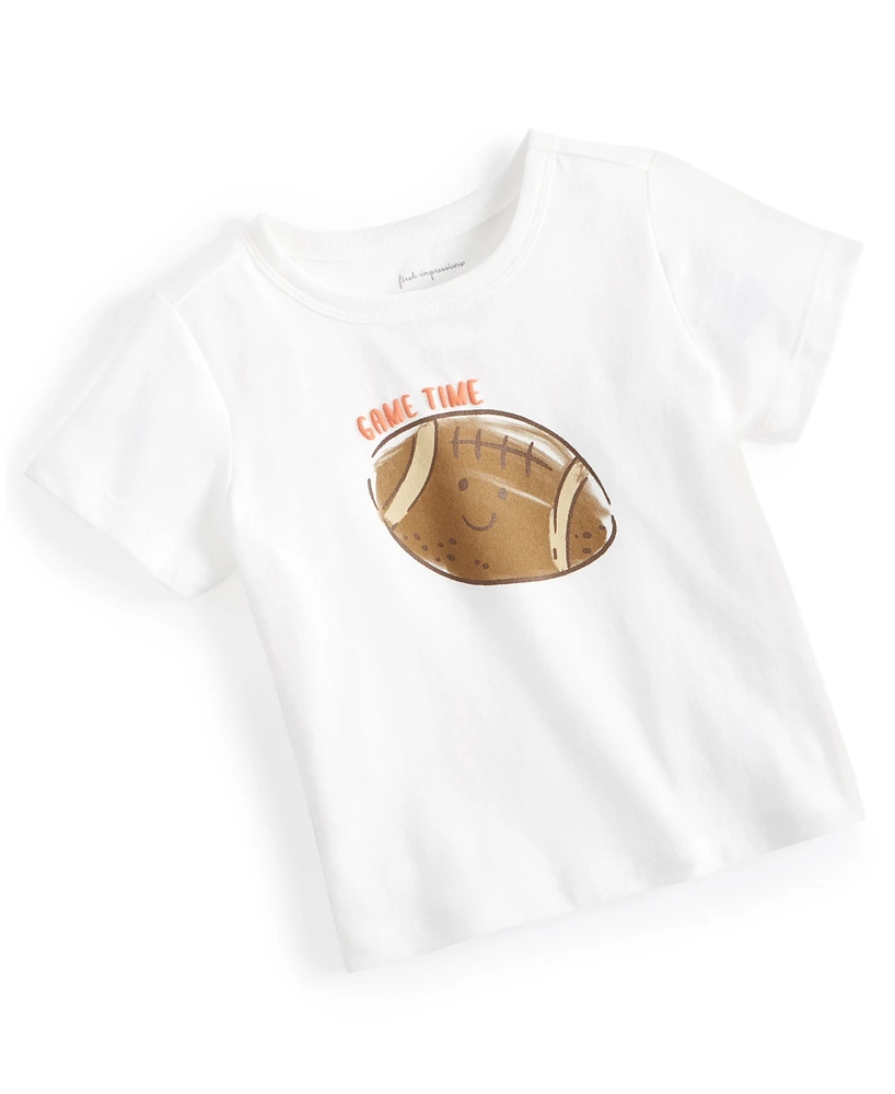 First Impressions Baby Boys Short-Sleeve Game Time Football Graphic T-Shirt, Created for Macy's