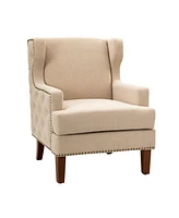 Hulala Home Kader Transitional Upholstered Armchair with Tufted Design