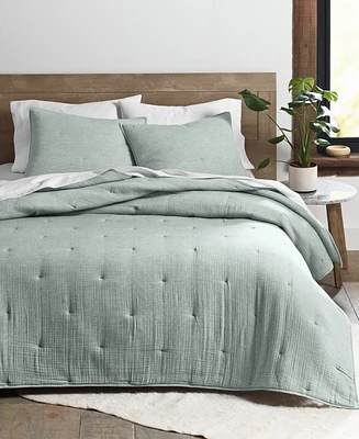 Last Act! Oake Airy Gauze Stripe Coverlet, Full/Queen, Exclusively at Macy's