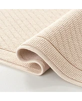 Host & Home Cotton Bath Rug, Stylish Textured Woven Design, Slip Resistant Backing, 5 Color Options