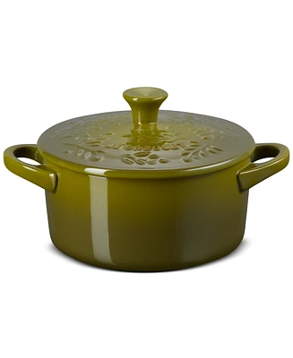 Le Creuset Classic Stoneware Olive Relief Round Mini Cocotte