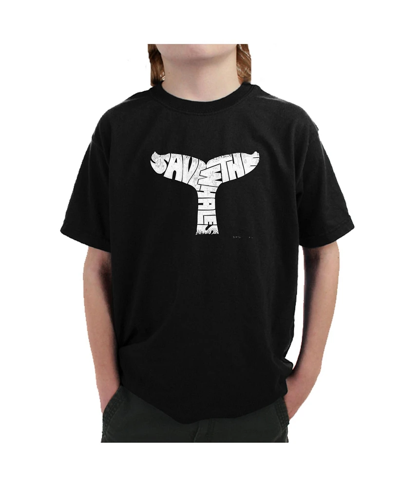 La Pop Art Boys Word T-shirt - Save The Whales