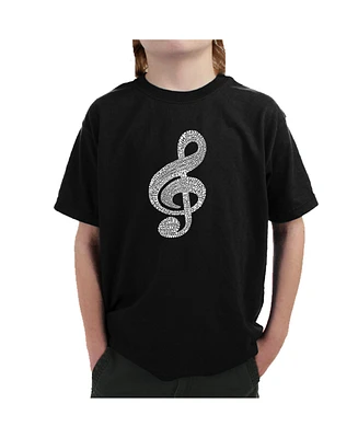 La Pop Art Boys Word T-shirt - Music Note