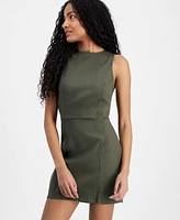 Tinseltown Juniors' Racer Sleeveless Slit-Hem Dress