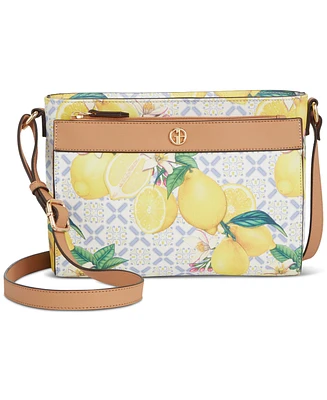 Giani Bernini Lemon Print Saffiano Small East West Crossbody, Created for Macy's