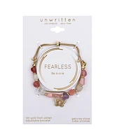 Unwritten Cubic Zirconia Multi Pink Stone Butterfly Bolo Bracelet