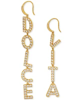 Ajoa by Nadri 18k Gold-Plated Pave "Dolce Vita" Linear Drop Earrings