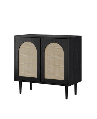 Hulala Home Broyles Contemporary Accent Cabinet with Wood Legs