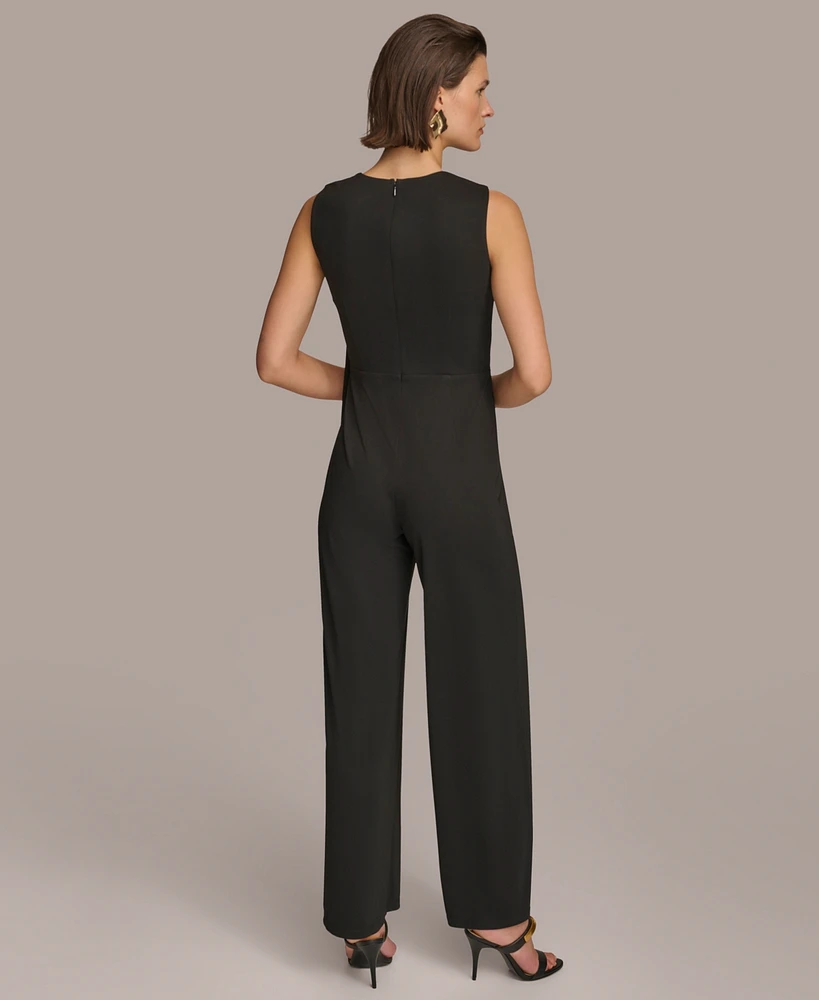 Donna Karan Women's Asymmetric-Neck Sleeveless Jumpsuit