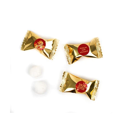 Just Candy 55 Pcs Chinese New Year Mints Party Favors Gold Individually Wrapped Buttermints Year of the Dragon 2024