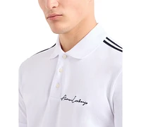 A|X Armani Exchange Men's Logo Stripe Polo Shirt