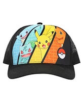 Pokemon Boys Multicharacter Mesh and Microfiber Youth Baseball Hat