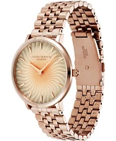 Olivia Burton Women's Radiant Sun Rose Gold-Tone Stainless Steel Watch 35mm