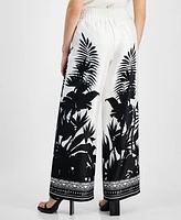 I.n.c. International Concepts Petite Printed Wide-Leg Pants, Created for Macy's
