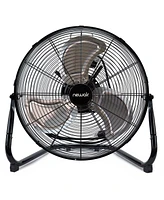 Newair 18" High-Velocity Industrial Floor Fan, Heavy Duty Metal Fan, Adjustable Tilt and 3 Speeds up to 4012 Cfm, Rotatory Switch | Garage Fan for Ind