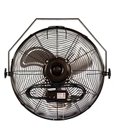 Newair 18" High Velocity Wall Mount Fan, Heavy Duty Outdoor Fan, Adjustable Tilt and 3 Speeds up to 4012 Cfm, Pull Chain Switch | Wall Fan or Garage F