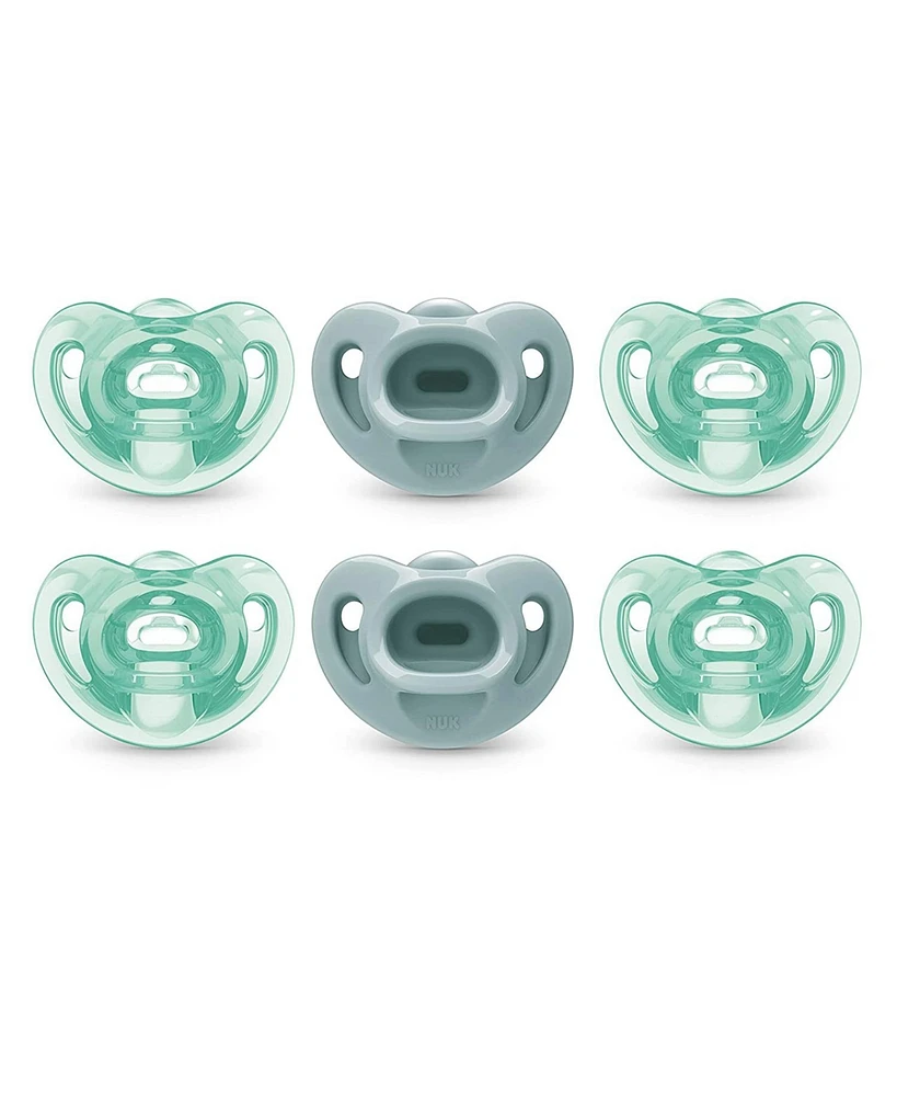 Nuk Toddler Comfy Pacifiers, 6-18 Months, 6 Pack, Green