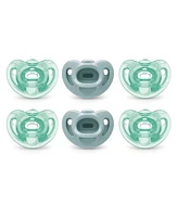 Nuk Toddler Comfy Pacifiers, 6-18 Months, 6 Pack, Green