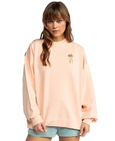 Roxy Juniors' Line Up Oversized Graphic Sweatshirt