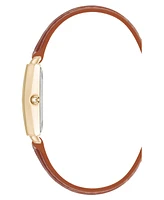 Anne Klein Women's Quartz Brown Leather Band Watch, 21mm