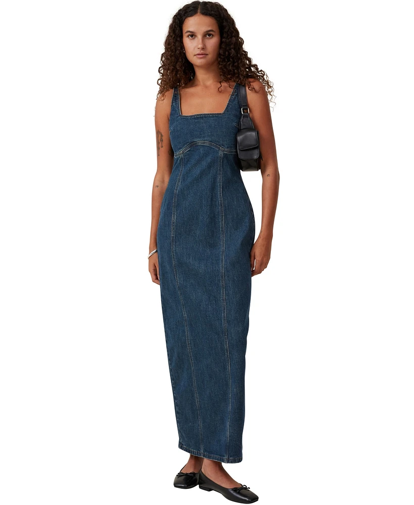 Cotton On Women's Sloan Denim Maxi Dress