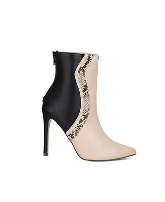 Mkf Collection Celeste Snake Embossed high Heels Ankle Boot by Mia K