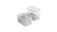 Sorbus Stackable Plastic Frosted Bins (2 Pack)