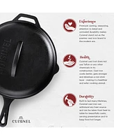 Cuisinel Cast Iron Skillet with Lid - 12"-inch Pre-Seasoned Covered Frying Pan