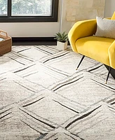 Safavieh Amsterdam Cream and Charcoal 4' x 6' Outdoor Area Rug