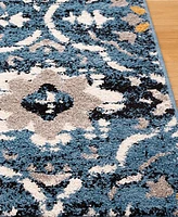 Safavieh Amsterdam Blue and Creme 9' x 12' Outdoor Area Rug