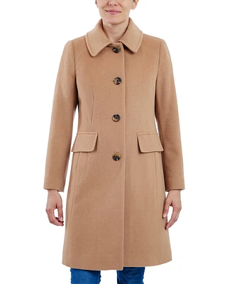 Anne Klein Women's Collared Button-Front Walker Coat