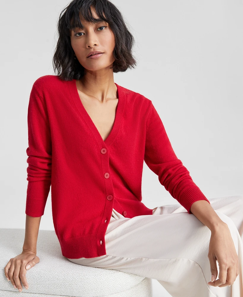 Charter Club Women's 100% Cashmere Cardigan, Created for Macy's, Regular & Petites