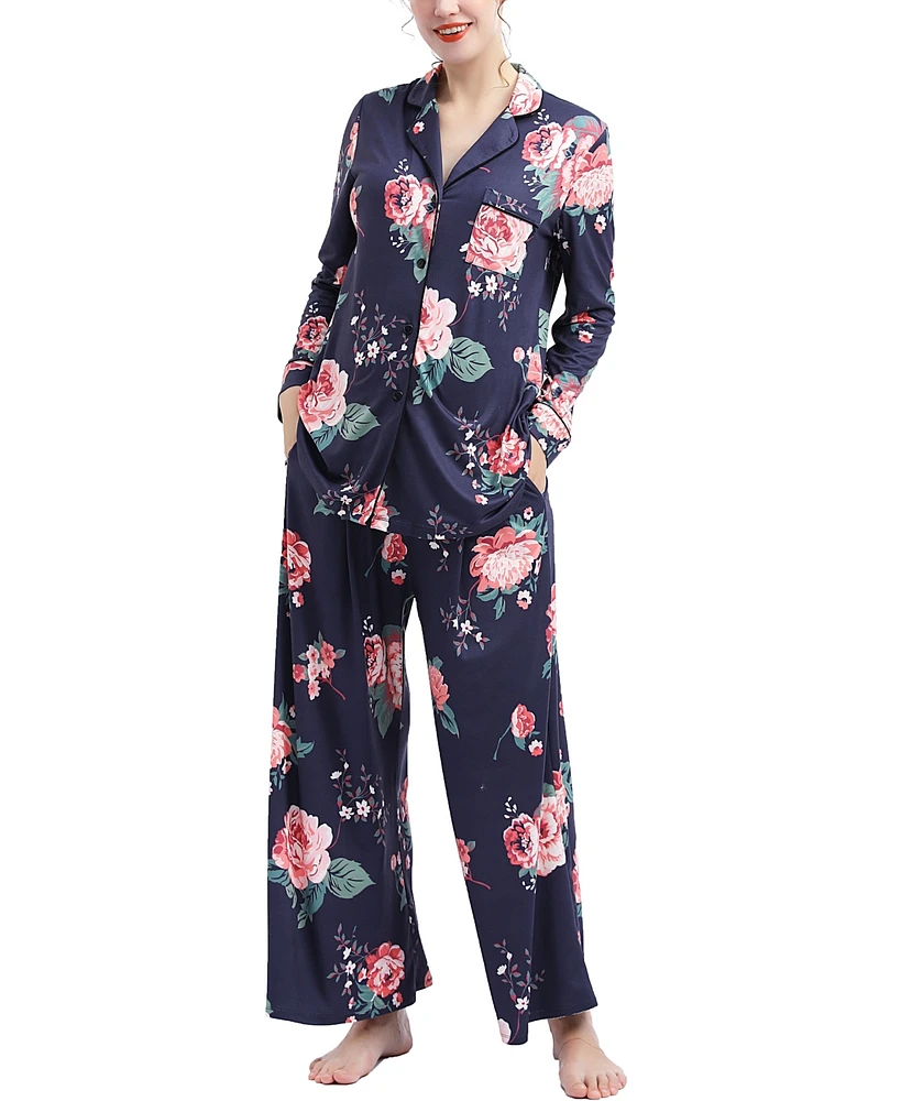 kimi + kai Maternity Alina Nursing 2-Piece Pajama Set