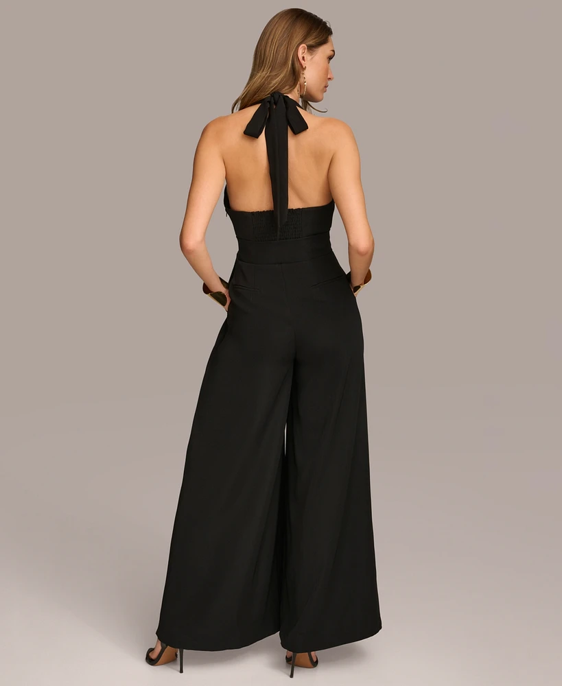 Donna Karan Women's Halter Wide-Leg Jumpsuit