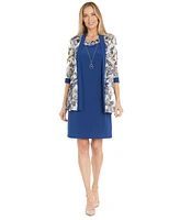 R & M Richards Petite 2-Pc. Paisley-Print Jacket Dress Set